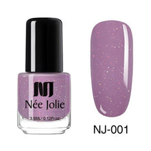Load image into Gallery viewer, NEE JOLIE Summer Glitter Nail Polish 3.5ML Ordinary Nail Lacquer Mirror Effect Fast Dry Polish Varnish for Nail Art Decorations