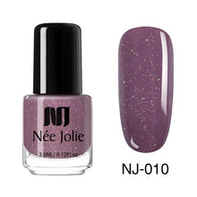 Load image into Gallery viewer, NEE JOLIE Summer Glitter Nail Polish 3.5ML Ordinary Nail Lacquer Mirror Effect Fast Dry Polish Varnish for Nail Art Decorations