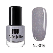 Load image into Gallery viewer, NEE JOLIE Summer Glitter Nail Polish 3.5ML Ordinary Nail Lacquer Mirror Effect Fast Dry Polish Varnish for Nail Art Decorations