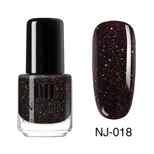 Load image into Gallery viewer, NEE JOLIE Summer Glitter Nail Polish 3.5ML Ordinary Nail Lacquer Mirror Effect Fast Dry Polish Varnish for Nail Art Decorations