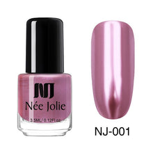 Load image into Gallery viewer, NEE JOLIE Summer Glitter Nail Polish 3.5ML Ordinary Nail Lacquer Mirror Effect Fast Dry Polish Varnish for Nail Art Decorations