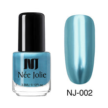 Load image into Gallery viewer, NEE JOLIE Summer Glitter Nail Polish 3.5ML Ordinary Nail Lacquer Mirror Effect Fast Dry Polish Varnish for Nail Art Decorations