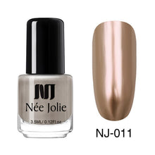Load image into Gallery viewer, NEE JOLIE Summer Glitter Nail Polish 3.5ML Ordinary Nail Lacquer Mirror Effect Fast Dry Polish Varnish for Nail Art Decorations