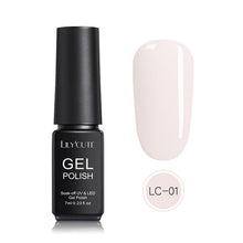 Load image into Gallery viewer, LILYCUTE Nail Art Gel 7ML Pure Nail Color UV LED Gel Nail Polish Long-lasting Macaron Soak off Varnish Gel Lacquer Nail Art DIY