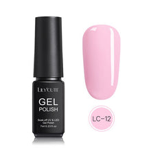 Load image into Gallery viewer, LILYCUTE Nail Art Gel 7ML Pure Nail Color UV LED Gel Nail Polish Long-lasting Macaron Soak off Varnish Gel Lacquer Nail Art DIY