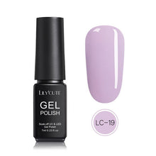 Load image into Gallery viewer, LILYCUTE Nail Art Gel 7ML Pure Nail Color UV LED Gel Nail Polish Long-lasting Macaron Soak off Varnish Gel Lacquer Nail Art DIY
