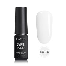 Load image into Gallery viewer, LILYCUTE Nail Art Gel 7ML Pure Nail Color UV LED Gel Nail Polish Long-lasting Macaron Soak off Varnish Gel Lacquer Nail Art DIY