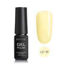 Load image into Gallery viewer, LILYCUTE Nail Art Gel 7ML Pure Nail Color UV LED Gel Nail Polish Long-lasting Macaron Soak off Varnish Gel Lacquer Nail Art DIY