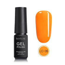 Load image into Gallery viewer, LILYCUTE Nail Art Gel 7ML Pure Nail Color UV LED Gel Nail Polish Long-lasting Macaron Soak off Varnish Gel Lacquer Nail Art DIY
