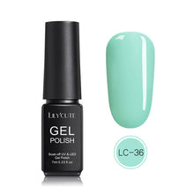 Load image into Gallery viewer, LILYCUTE Nail Art Gel 7ML Pure Nail Color UV LED Gel Nail Polish Long-lasting Macaron Soak off Varnish Gel Lacquer Nail Art DIY