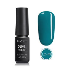 Load image into Gallery viewer, LILYCUTE Nail Art Gel 7ML Pure Nail Color UV LED Gel Nail Polish Long-lasting Macaron Soak off Varnish Gel Lacquer Nail Art DIY