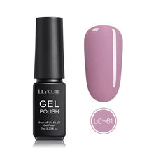 Load image into Gallery viewer, LILYCUTE Nail Art Gel 7ML Pure Nail Color UV LED Gel Nail Polish Long-lasting Macaron Soak off Varnish Gel Lacquer Nail Art DIY
