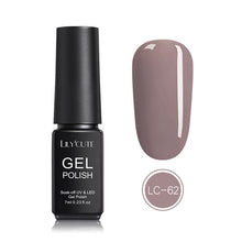 Load image into Gallery viewer, LILYCUTE Nail Art Gel 7ML Pure Nail Color UV LED Gel Nail Polish Long-lasting Macaron Soak off Varnish Gel Lacquer Nail Art DIY