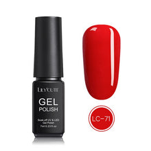 Load image into Gallery viewer, LILYCUTE Nail Art Gel 7ML Pure Nail Color UV LED Gel Nail Polish Long-lasting Macaron Soak off Varnish Gel Lacquer Nail Art DIY