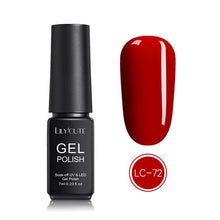 Load image into Gallery viewer, LILYCUTE Nail Art Gel 7ML Pure Nail Color UV LED Gel Nail Polish Long-lasting Macaron Soak off Varnish Gel Lacquer Nail Art DIY