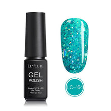 Load image into Gallery viewer, LILYCUTE Nail Art Gel 7ML Pure Nail Color UV LED Gel Nail Polish Long-lasting Macaron Soak off Varnish Gel Lacquer Nail Art DIY