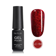 Load image into Gallery viewer, LILYCUTE Nail Art Gel 7ML Pure Nail Color UV LED Gel Nail Polish Long-lasting Macaron Soak off Varnish Gel Lacquer Nail Art DIY