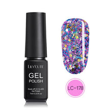 Load image into Gallery viewer, LILYCUTE Nail Art Gel 7ML Pure Nail Color UV LED Gel Nail Polish Long-lasting Macaron Soak off Varnish Gel Lacquer Nail Art DIY