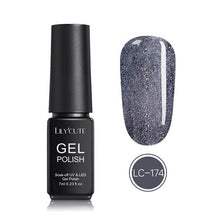 Load image into Gallery viewer, LILYCUTE Nail Art Gel 7ML Pure Nail Color UV LED Gel Nail Polish Long-lasting Macaron Soak off Varnish Gel Lacquer Nail Art DIY