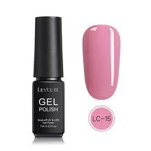 Load image into Gallery viewer, LILYCUTE Nail Art Gel 7ML Pure Nail Color UV LED Gel Nail Polish Long-lasting Macaron Soak off Varnish Gel Lacquer Nail Art DIY