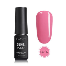 Load image into Gallery viewer, LILYCUTE Nail Art Gel 7ML Pure Nail Color UV LED Gel Nail Polish Long-lasting Macaron Soak off Varnish Gel Lacquer Nail Art DIY