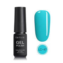 Load image into Gallery viewer, LILYCUTE Nail Art Gel 7ML Pure Nail Color UV LED Gel Nail Polish Long-lasting Macaron Soak off Varnish Gel Lacquer Nail Art DIY
