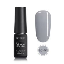 Load image into Gallery viewer, LILYCUTE Nail Art Gel 7ML Pure Nail Color UV LED Gel Nail Polish Long-lasting Macaron Soak off Varnish Gel Lacquer Nail Art DIY