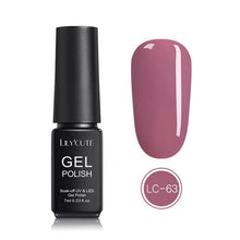 Load image into Gallery viewer, LILYCUTE Nail Art Gel 7ML Pure Nail Color UV LED Gel Nail Polish Long-lasting Macaron Soak off Varnish Gel Lacquer Nail Art DIY
