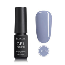 Load image into Gallery viewer, LILYCUTE Nail Art Gel 7ML Pure Nail Color UV LED Gel Nail Polish Long-lasting Macaron Soak off Varnish Gel Lacquer Nail Art DIY