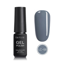 Load image into Gallery viewer, LILYCUTE Nail Art Gel 7ML Pure Nail Color UV LED Gel Nail Polish Long-lasting Macaron Soak off Varnish Gel Lacquer Nail Art DIY