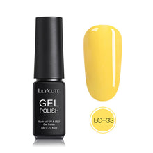 Load image into Gallery viewer, LILYCUTE Nail Art Gel 7ML Pure Nail Color UV LED Gel Nail Polish Long-lasting Macaron Soak off Varnish Gel Lacquer Nail Art DIY