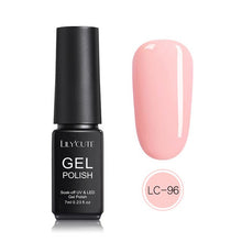 Load image into Gallery viewer, LILYCUTE Nail Art Gel 7ML Pure Nail Color UV LED Gel Nail Polish Long-lasting Macaron Soak off Varnish Gel Lacquer Nail Art DIY