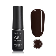 Load image into Gallery viewer, LILYCUTE Nail Art Gel 7ML Pure Nail Color UV LED Gel Nail Polish Long-lasting Macaron Soak off Varnish Gel Lacquer Nail Art DIY