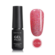 Load image into Gallery viewer, LILYCUTE Nail Art Gel 7ML Pure Nail Color UV LED Gel Nail Polish Long-lasting Macaron Soak off Varnish Gel Lacquer Nail Art DIY
