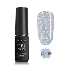 Load image into Gallery viewer, LILYCUTE Nail Art Gel 7ML Pure Nail Color UV LED Gel Nail Polish Long-lasting Macaron Soak off Varnish Gel Lacquer Nail Art DIY