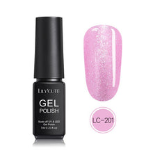 Load image into Gallery viewer, LILYCUTE Nail Art Gel 7ML Pure Nail Color UV LED Gel Nail Polish Long-lasting Macaron Soak off Varnish Gel Lacquer Nail Art DIY