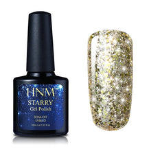 Load image into Gallery viewer, HNM 10ML Starry Bling Nail Polish Varnish Semi Permanent Lacquer Gelpolish 30 Colors Starry Bling Stamping DIY Nail Art