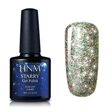 Load image into Gallery viewer, HNM 10ML Starry Bling Nail Polish Varnish Semi Permanent Lacquer Gelpolish 30 Colors Starry Bling Stamping DIY Nail Art