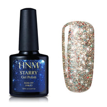 Load image into Gallery viewer, HNM 10ML Starry Bling Nail Polish Varnish Semi Permanent Lacquer Gelpolish 30 Colors Starry Bling Stamping DIY Nail Art