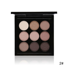 Load image into Gallery viewer, Party Queen New 9 Artist Shadow Palette Shimmer Matte Pigment Earth Color Eye Shadow Kit Nude Makeup Smooth Glitter Eyeshadow