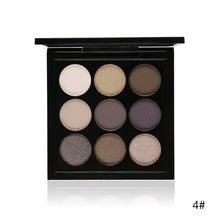 Load image into Gallery viewer, Party Queen New 9 Artist Shadow Palette Shimmer Matte Pigment Earth Color Eye Shadow Kit Nude Makeup Smooth Glitter Eyeshadow