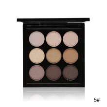 Load image into Gallery viewer, Party Queen New 9 Artist Shadow Palette Shimmer Matte Pigment Earth Color Eye Shadow Kit Nude Makeup Smooth Glitter Eyeshadow