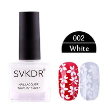 Load image into Gallery viewer, SVKDR Colorful 1Bottle 7ml Stamping Polish Stamp Plate Printing Candy Colors Stamp Nail Polish Nail Art Varnish Lacquer