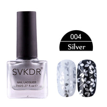 Load image into Gallery viewer, SVKDR Colorful 1Bottle 7ml Stamping Polish Stamp Plate Printing Candy Colors Stamp Nail Polish Nail Art Varnish Lacquer