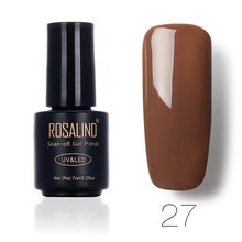 Load image into Gallery viewer, ROSALIND NEW P+Black Bottle 7ml Blossom Nail Polish DIY Nail Gel for Nail Salon Long-Lasting Nail Polish Lacquer Semi Permanent