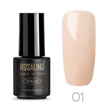 Load image into Gallery viewer, ROSALIND Nail Polish 7ML 58 Color Series Gel Nail Polish Nail Art UV LED Soak-off Gel Lacquer Vernis Semi Permanent Gel Varnish