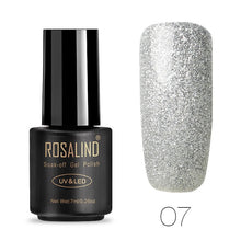 Load image into Gallery viewer, ROSALIND Nail Polish 7ML 58 Color Series Gel Nail Polish Nail Art UV LED Soak-off Gel Lacquer Vernis Semi Permanent Gel Varnish