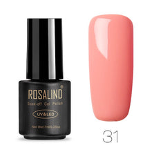 Load image into Gallery viewer, ROSALIND Nail Polish 7ML 58 Color Series Gel Nail Polish Nail Art UV LED Soak-off Gel Lacquer Vernis Semi Permanent Gel Varnish