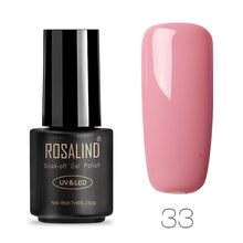 Load image into Gallery viewer, ROSALIND Nail Polish 7ML 58 Color Series Gel Nail Polish Nail Art UV LED Soak-off Gel Lacquer Vernis Semi Permanent Gel Varnish