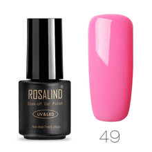 Load image into Gallery viewer, ROSALIND Nail Polish 7ML 58 Color Series Gel Nail Polish Nail Art UV LED Soak-off Gel Lacquer Vernis Semi Permanent Gel Varnish